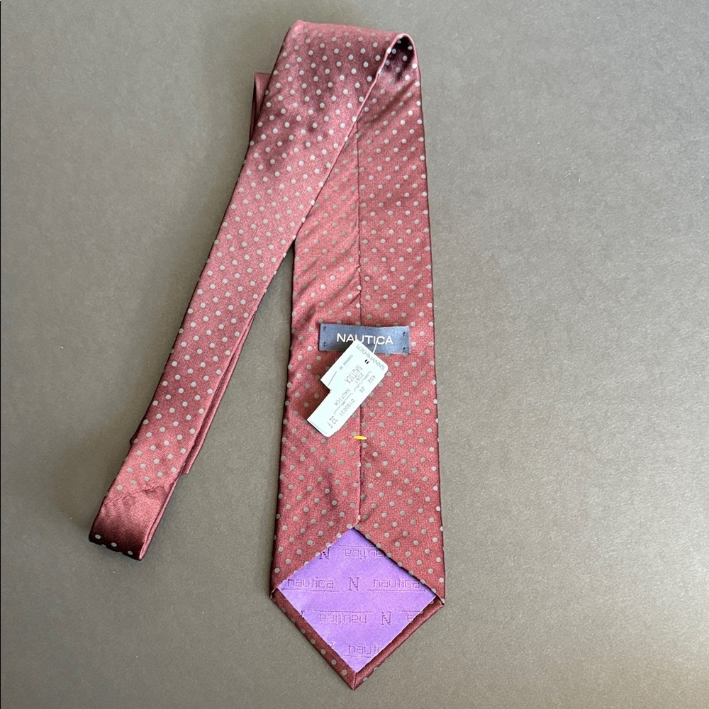 Nautica Pink Polka Dot Tie